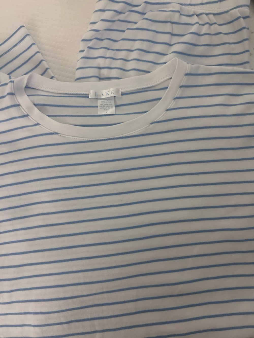 LAKE Pima Crew Short-Long set in Baltic Blue size Small - Picture 3 of 8
